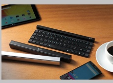 Bàn phím “ảo thuật” hô biến thành thanh cuộn bỏ túi được LG ra mắt dành cho smartphone và tablet
