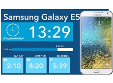 Thời lượng pin Galaxy E5 lên tới hơn 13 tiếng khi sử dụng hỗn hợp
