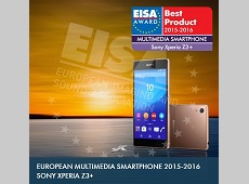 Xperia Z3+ giành  giải thưởng “ Điện thoại thông minh đa phương tiện tại Châu Âu “  EISA Awards 2015