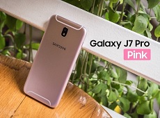 Trên tay Galaxy J7 Pro màu hồng nhẹ nhàng như hoa đào ngày xuân