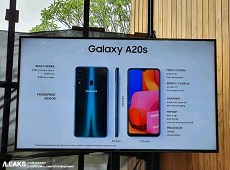 Lộ cấu hình chi tiết Galaxy A20s với màn hình Infinity-V, cụm 3 camera sau, chip Snapdragon 450 cùng viên pin khủng