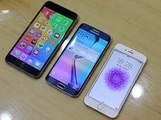 Samsung Galaxy S6 Edge so dáng iPhone 6 và iPhone 6 Plus
