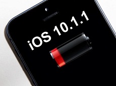 Phiên bản iOS mới nhất 10.1.1 bị nghi dính lỗi hao pin cực nhanh