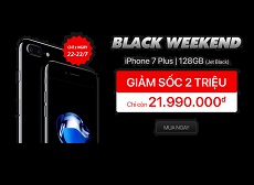 Mua iPhone 7 Plus Jet Black chính hãng rẻ hơn hẳn 2 triệu đồng chỉ có thể đến Viettel Store