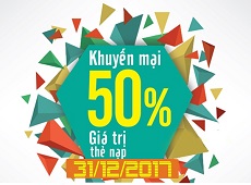 Viettel khuyến mãi nạp thẻ 31/12/2017 ưu đãi NGÀY VÀNG toàn quốc