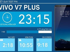 Đánh giá chi tiết thời lượng pin Vivo V7+ : Cực ấn tượng khi sử dụng được cả ngày